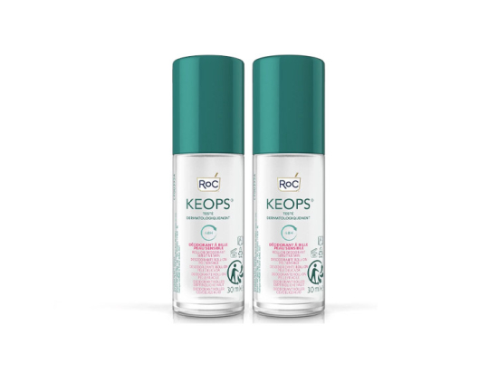 Roc Keops Déodorant sensitive Soins à bille peau fragile - 2x30ml