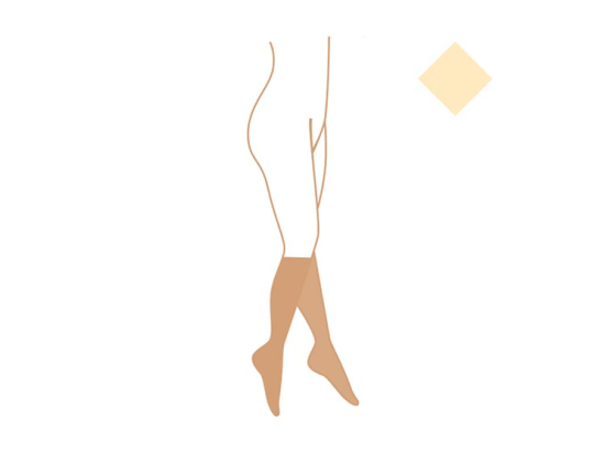 Varisma Zen Chaussettes de compression pieds fermés Classe 2 Crème - Taille 2 court