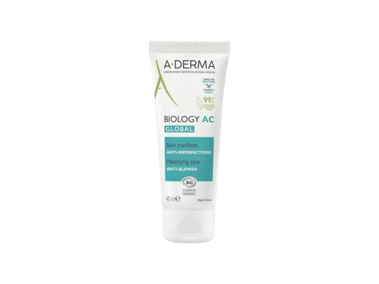 A-Derma Biology AC Global Soin Matifiant Anti-imperfections BIO - 40ml