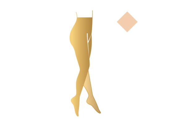 Smartleg Transparent Collant de compression pieds fermés Classe 2 Radieuse - Taille 2 long