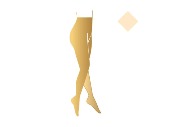 Smartleg Transparent Collant de compression pieds fermés Classe 2 Délicate - Taille 2 normal