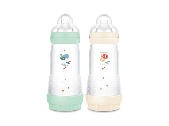 Easy Start Biberons Anti-colique Menthe + Coton Tétine débit 3 - 2 x 320ml