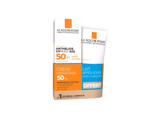 Anthelios Crème Hydratante SPF50 + Lait Après Soleil OFFERT - 50ml + 75ml