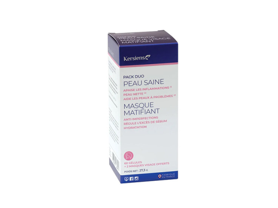 Peau Saine  - 60 capsules + 2 Masques OFFERT