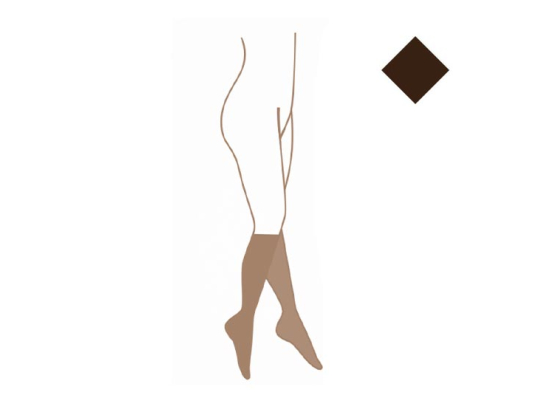 Varisma Zen Coton Chaussettes de compression pieds fermés Classe 2 Cappuccino - Taille 2 court