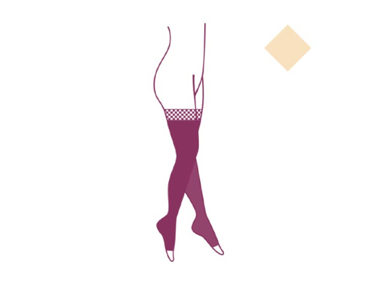 Varisma Nuances Bas Autofix de compression pieds ouverts Classe 2 Nuance n°1 Intense - Taille 1 court