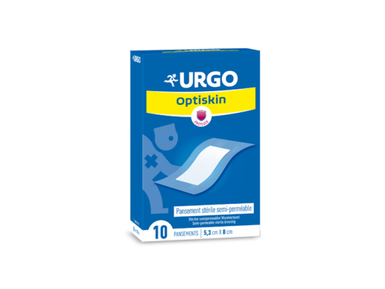 URGO Optiskin - 10 pansements stériles semi-perméables 5,3x8cm
