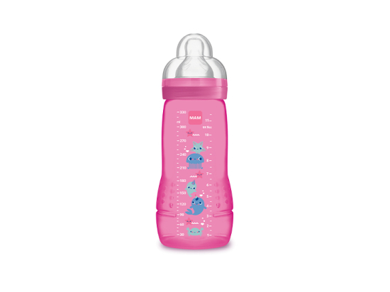 Mam Easy active 2ème âge Biberon Paradise island Rose - 330ml