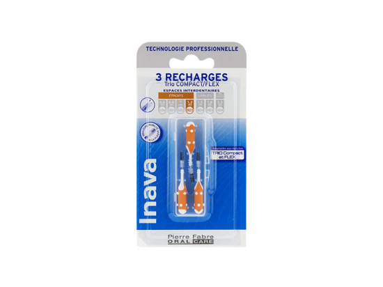 Inava Trio Compact/Flex Recharge Brossettes interdentaires 1,2mm - 3 brossettes