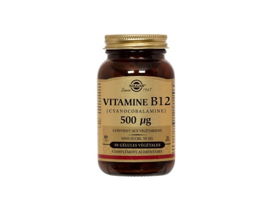 Solgar Vitamine B12 500µg - 50 gélules végétales