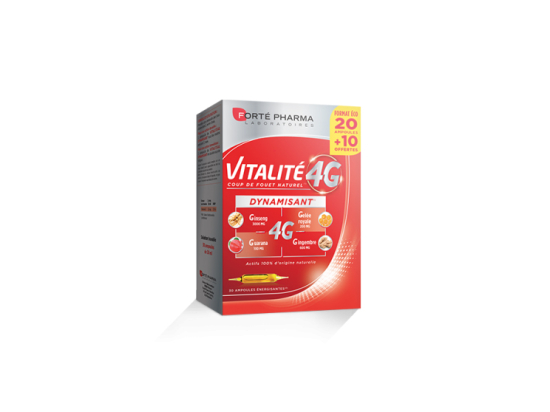 Forté Pharma Vitalité 4G Dynamisant - 20 ampoules +10 OFFERTES