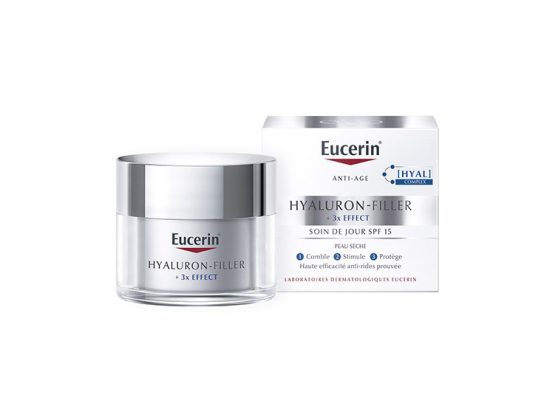 Eucerin Hyaluron-Filler + 3x Effect Soin de Jour Peau Sèche SPF15 - 50ml