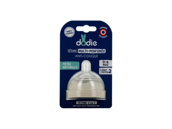 Tétine Multi-Perforée Anti-Colique Débit Moyen 0-6 Mois - x1