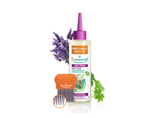 Puressentiel Lotion traitante Anti-Poux avec peigne - Format familial - 200 ml