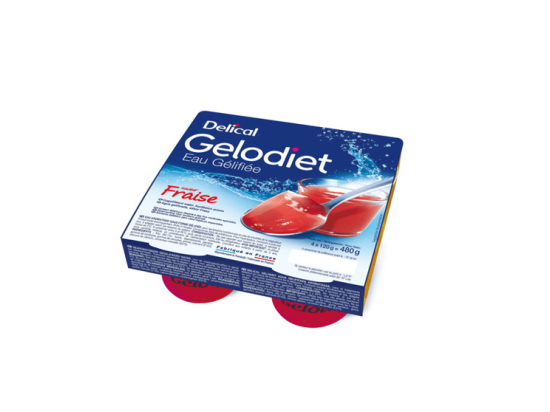 Delicat Gelodiet eau gélifiée Fraise - 4x120g