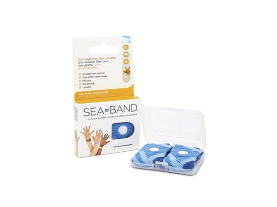 Sea-Band bracelet nausées bleu enfants - 2 bracelets