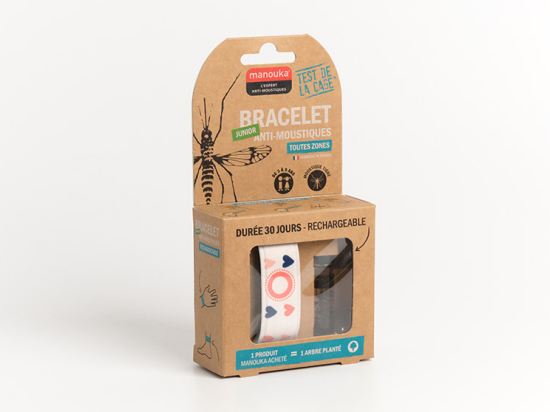 Manouka Bracelet anti-moustiques Enfant Coeur