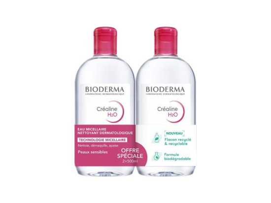Bioderma Créaline H20 Solution micellaire - 2x500 ml