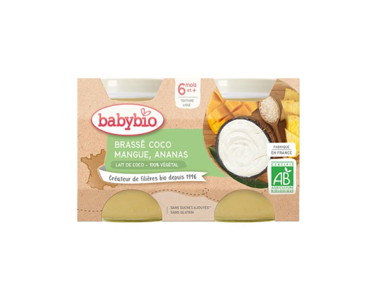 Babybio Brassé Coco Mangue Ananas - 2x130g