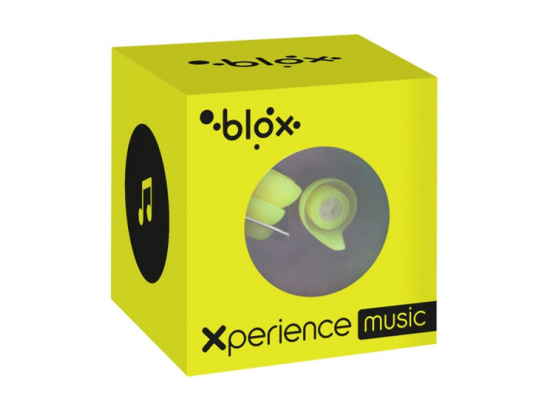 Blox Xperience music jaune fluo bouchons d'oreille  - 1 paire