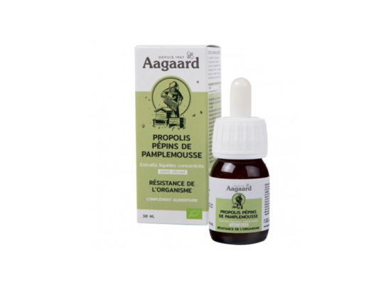Aagaard Gouttes propolis Pépins de pamplemousse BIO - 30ml