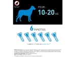 Spot-on Chien M - Pipettes anti-puces pour chien de 10 à 20 kg - 6 pipettes de 1,34ml