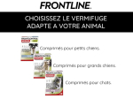 FrontControl Wormer Vermifuge pour Grands Chiens - 2 comprimés