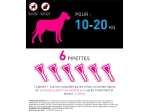 Tri-Act Chien M - Pipettes anti-puces pour chien de 10 à 20 kg - 6 pipettes de 2ml