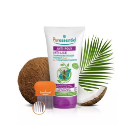 Puressentiel Shampooing masque traitant 2 en 1 Anti-Poux avec peigne - 150 ml