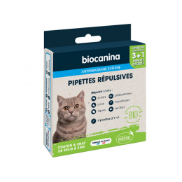 Biocanina Pipettes Répulsives Chat BIO - 4 pipettes