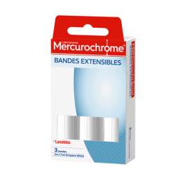 Mercurochrome bandes extensibles - 3 bandes
