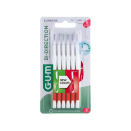 GUM Bi-Direction 2114 Brossettes interdentaires 0,8mm - 6 brossettes