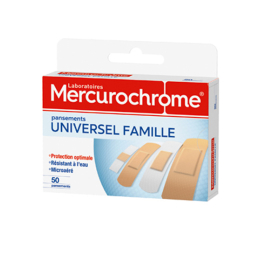 Mercurochrome Pansements universel famille - 50 pansements