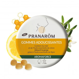 Pranarôm Aromaforce Gommes adoucissantes miel/citron - 45 g