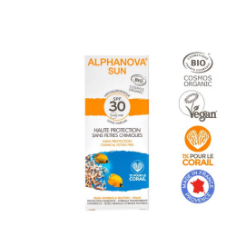 Alphanova sun Crème solaire BIO hypoallergénique visage SPF30 - 30g