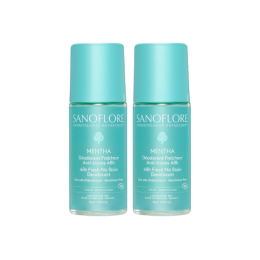 Déodorant Fraicheur Roll-On Anti-Traces Mentha - 2x50ml