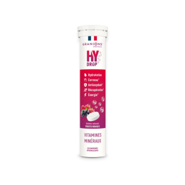 HYDROP Pastilles Hydratation Fruits Rouges - 20 comprimés effervescents