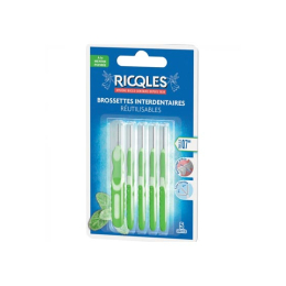 Ricqlès Brossettes interdentaires réutilisables 0,7mm - 5 brossettes