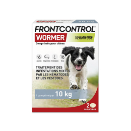 FrontControl Wormer Vermifuge pour Petits Chiens - 2 comprimés