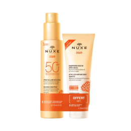Nuxe Sun Spray Solaire Délicieux Haute Protection SPF50  - 150 ml + shampooing douche OFFERT