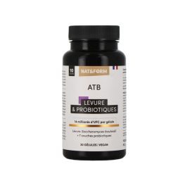Nat et Form ATB complément alimentaire probiotiques et levure - 20 gélules