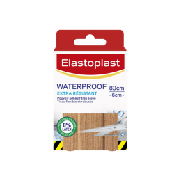 Elastoplast Pansements waterproof Extra résistant - 8 bandes à découper 10x6cm