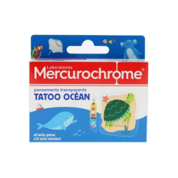 Pansements transparents Tatoo Océan - 18 pansements