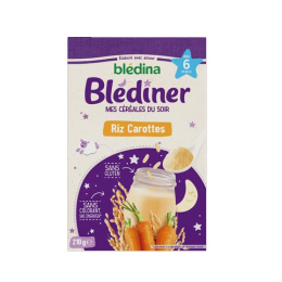Blédina Blédiner céréales du soir riz carottes - 12 dosettes