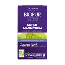 BIOPUR Active Super Magnésium BIO - 48 gélules végétales