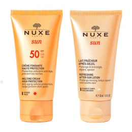 Nuxe Sun Crème fondante visage SPF50 - 50ml + Lait fraîcheur après-soleil - 50ml