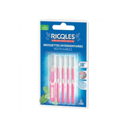 Ricqlès Brossettes interdentaires Réutilisables 0,6mm - 5 brossettes