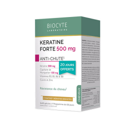 Kératine Forte 500 mg Anti-chute - 3 x 40 gélules