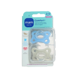 MAM Comfort sucettes symétriques silicone 2-12 mois - x2