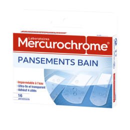 Mercurochrome pansements bain - 16 pansements